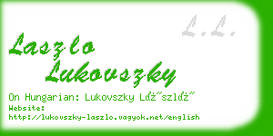 laszlo lukovszky business card